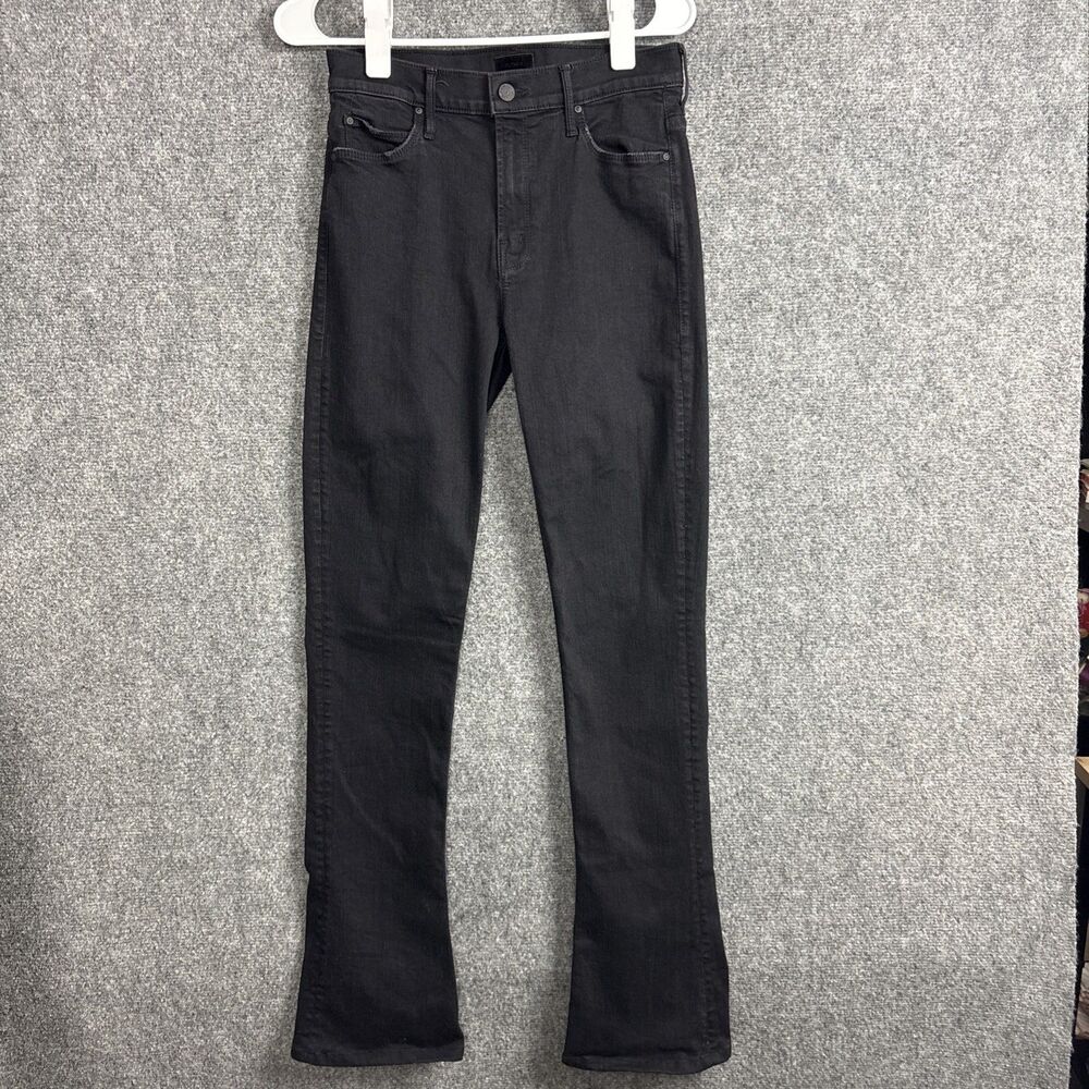 MOTHER The Runway Jeans Womens Size 29 Black Not Guilty Slim Flare